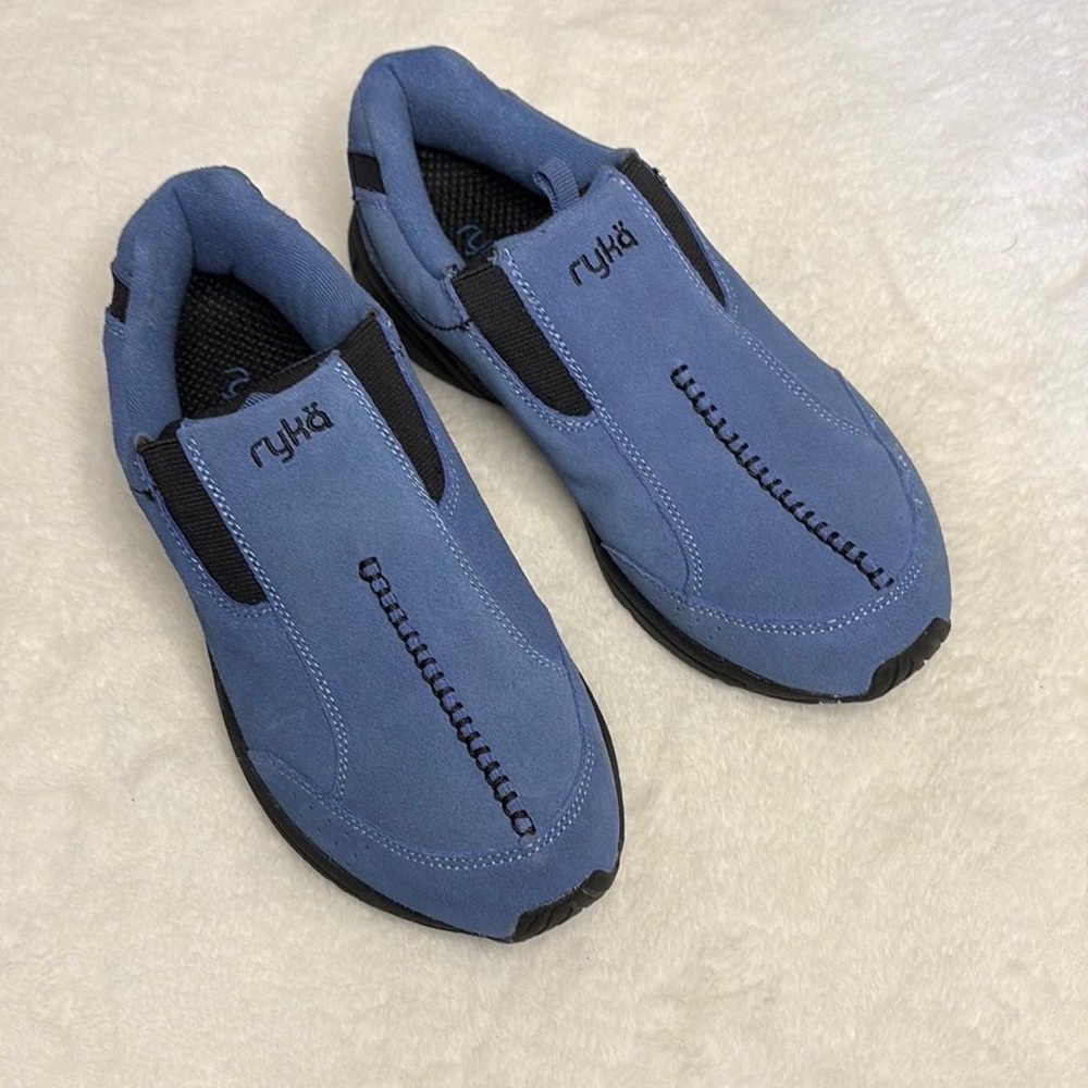 Ryka Blue and Black Sneakers Slip-On Comfort